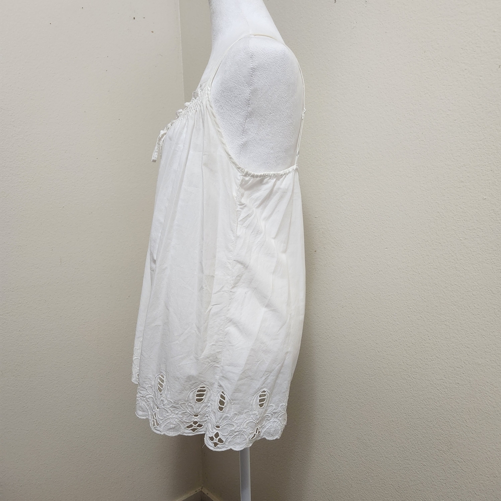 Old Navy Babydoll Tunic Tank/Dress Top Lg Fairy Angelcore Cottagecore Lace Trim - Picture 3 of 14